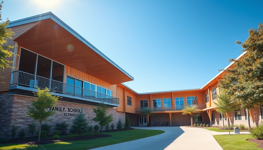 Módulo João de Barro School Architecture, modern design with wooden elements.