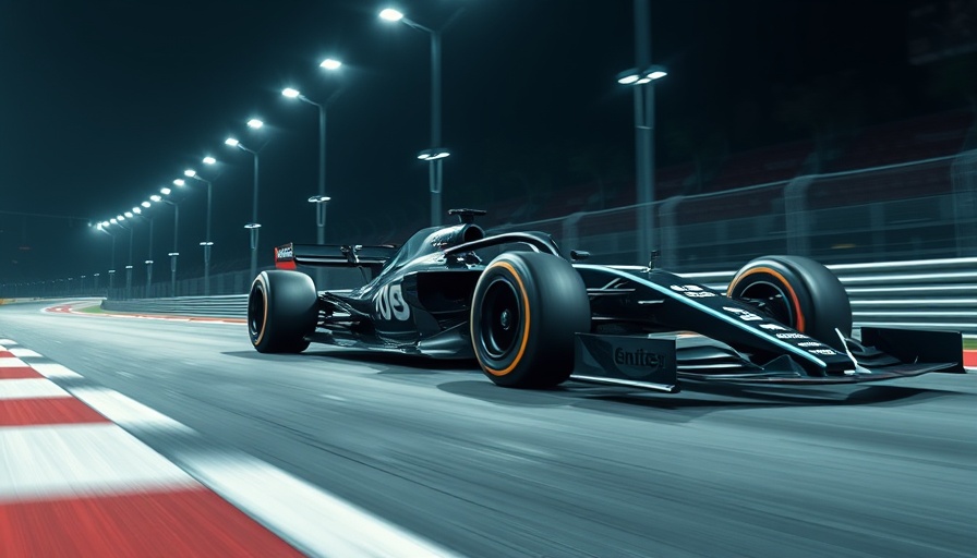 F1 car displaying visible upgrades in racing technology.