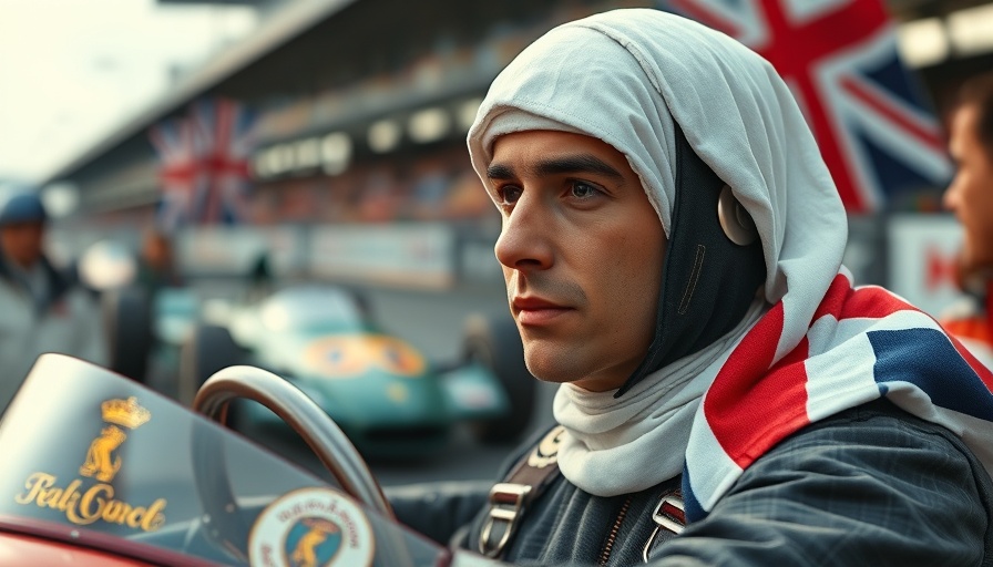 Colorized footage of first Formula One race with vintage driver.