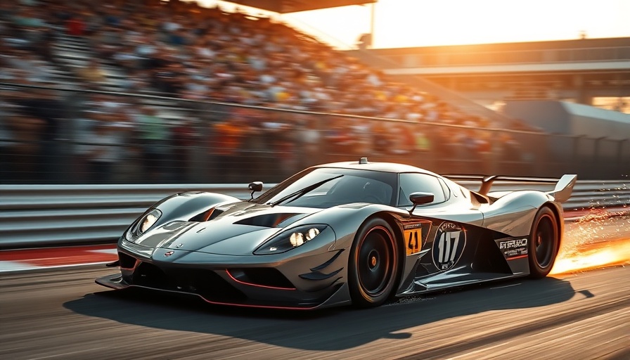 Sparks fly from racing car illustrating brake issues in racing.