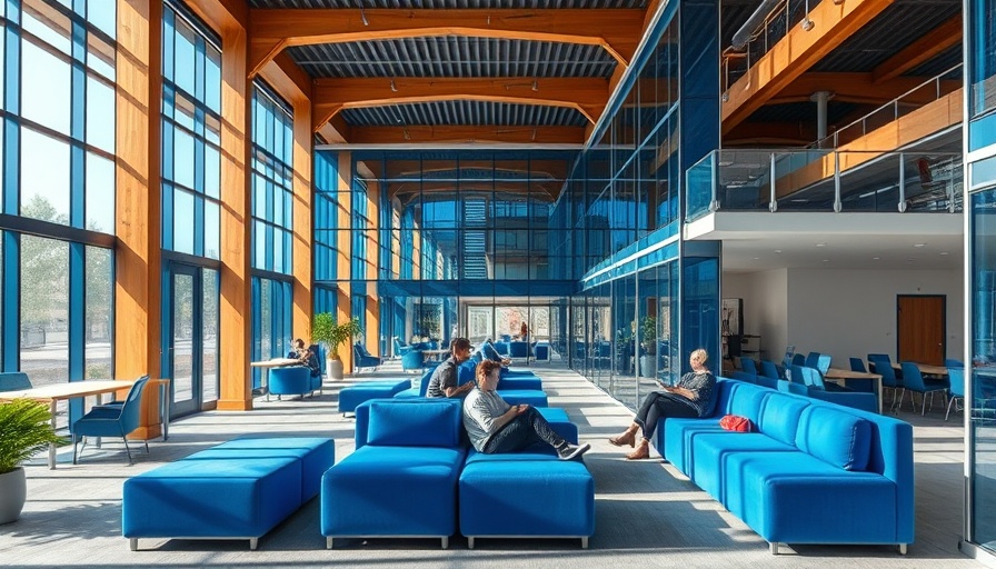 Astroscale US Headquarters modern open office with blue accents.
