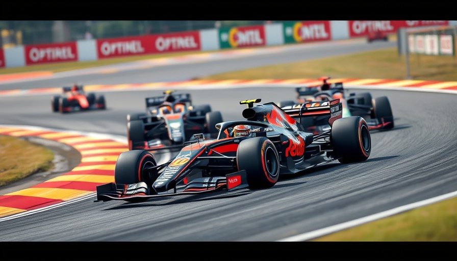 Formula One performance struggles depicted with cars on track.