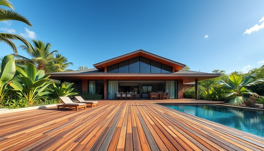 Modern SA house architecture with wooden deck and pool