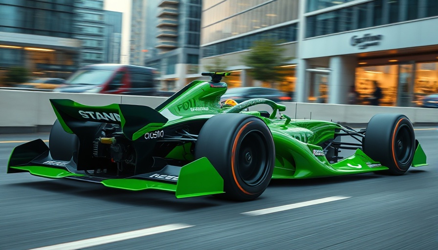 Green Formula 1 car racing at Monaco, showcasing mandatory two-stop strategy.