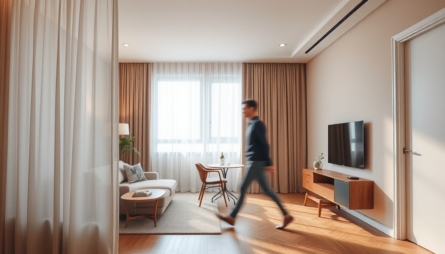 Modern urban apartment design with soft curtains and minimalistic style
