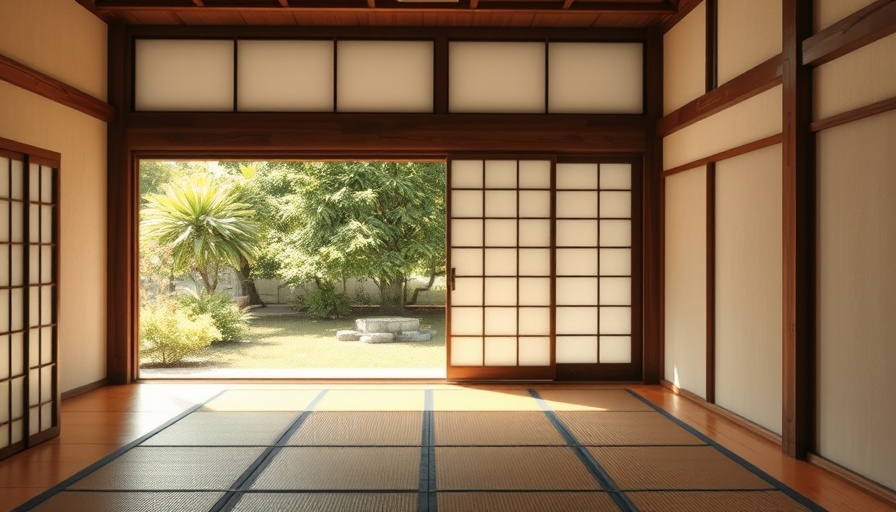 Traditional Japanese room at Hotel VMG Villa Kyoto with garden view.