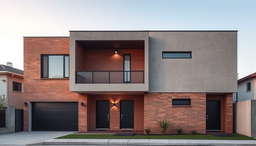Modern House Boêmia Brazil architecture with brick and concrete facade
