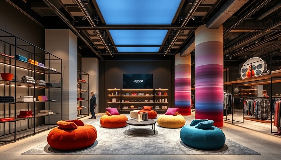 Missoni Home Boutique Milan interior design with modern elements.