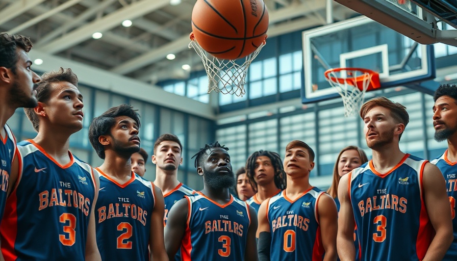 Sports team playing basketball at a Formula 1 event.