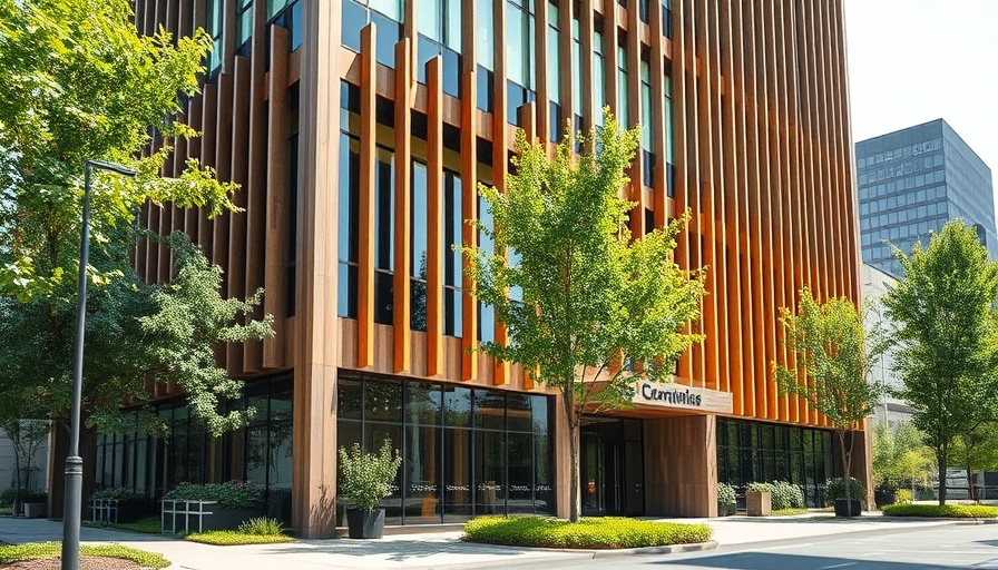 Gabriel Faria Lima Corporate Building with modern architecture and greenery.