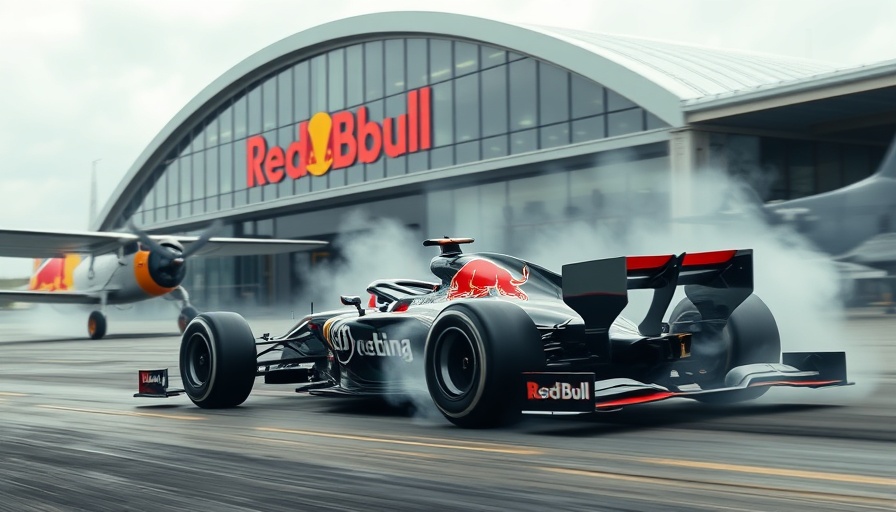 Red Bull Hangar-7 reopening with dynamic Formula 1 car spin.