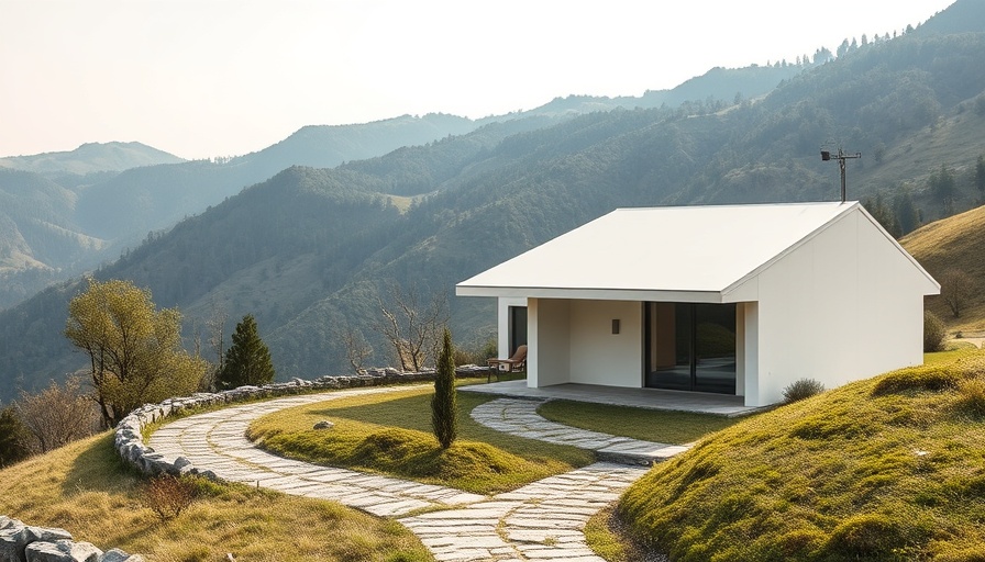 Modern house design by Chachimbiro House architect in a scenic mountain setting.