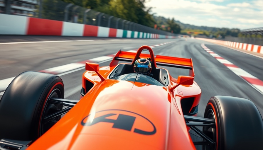 McLaren driver Lando Norris in action on the racing track.