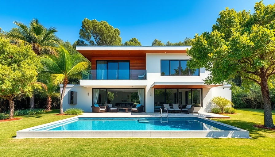House Graviola Renovation: Modern exterior with pool and garden.