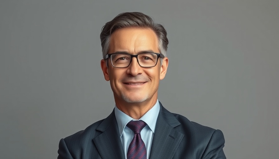 Confident professional man in suit showcasing leadership.