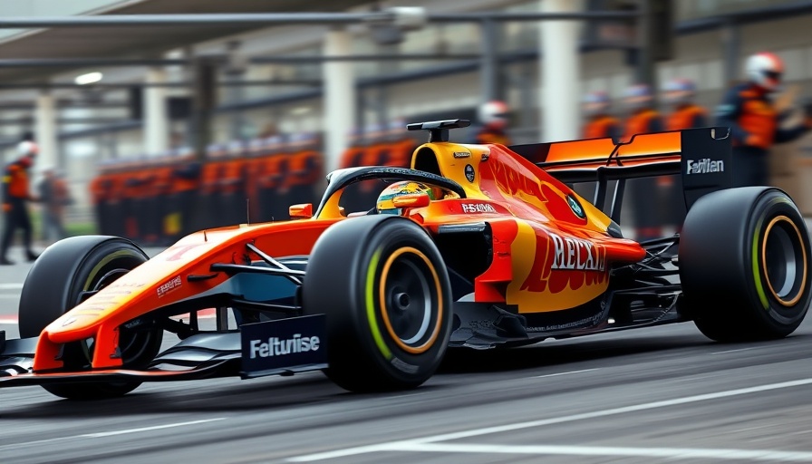 Haas Formula One history: dynamic image of a vibrant racing car speeding.