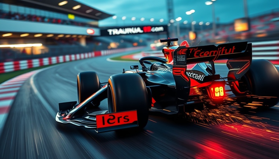 Lando Norris race car in motion with sparks flying, Austria