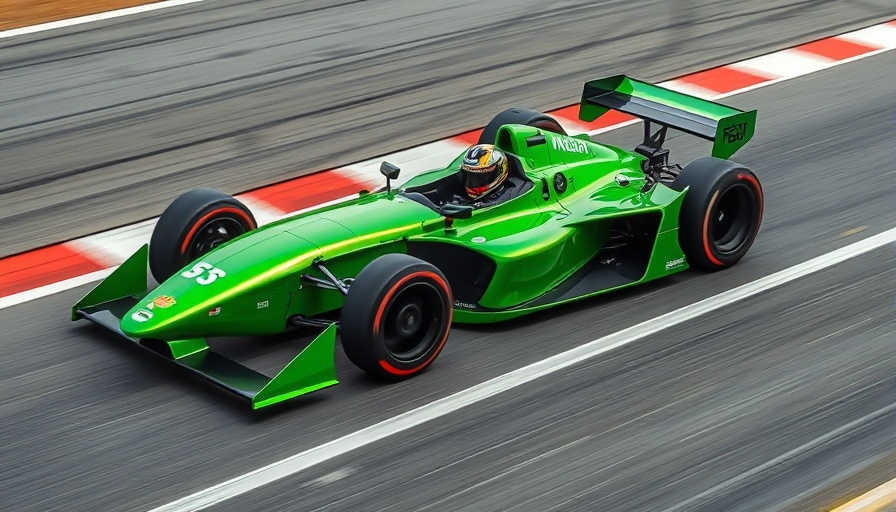 F1 car using two-stop strategy on track