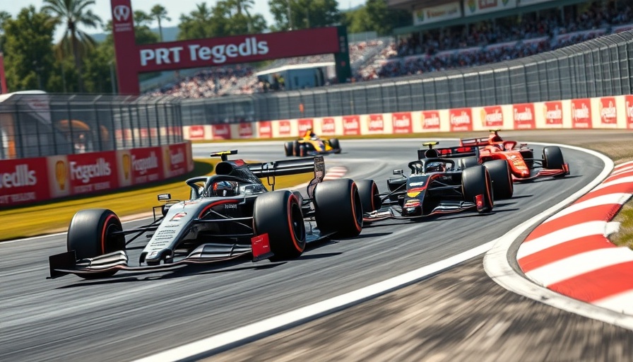 High-speed Formula One racing cars on track showcasing performance insights.