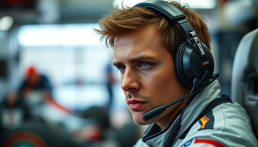 Red Bull Racing leadership change discussed by a focused team member wearing a headset.