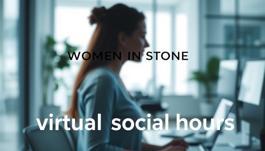 Women in Stone Virtual Chats screen with logo and schedule.