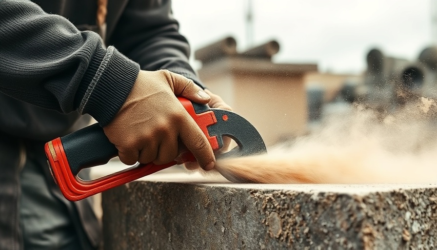 Worker using power tool without protection, silica safety violations