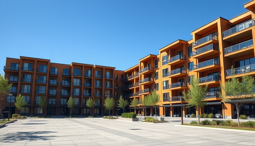 Baltycki Apartments architecture in a modern wooden design under a clear sky.