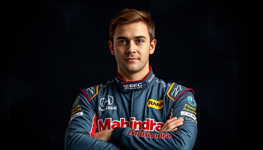 Dino Beganovic in Mahindra suit during Formula E test
