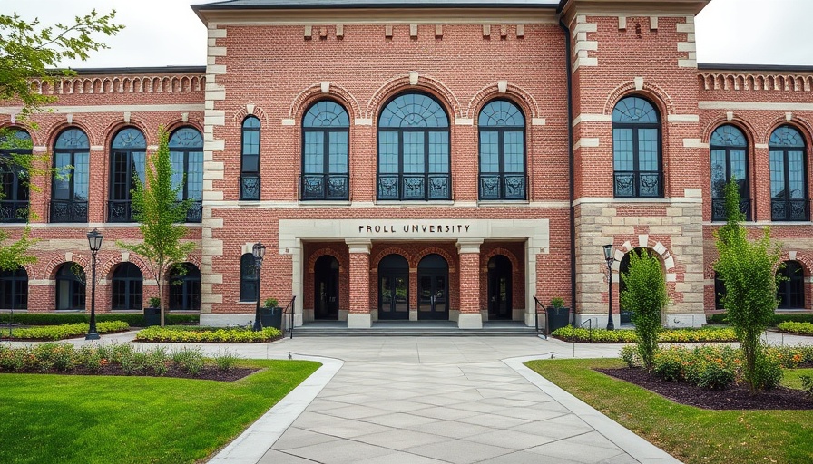 Rice University Anderson Hall renovation showing historical building facade.