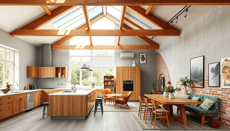 Contemporary open-plan kitchen highlighting modern architectural design.