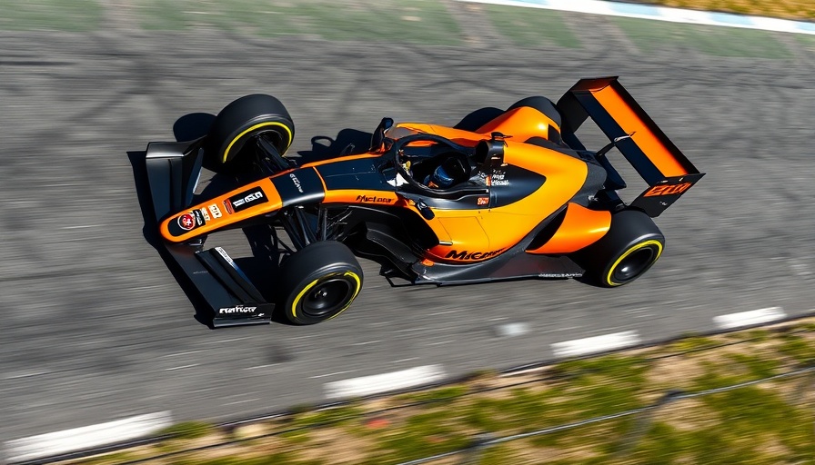 McLaren MCL39 on the track showcasing upgrades in bright daylight.