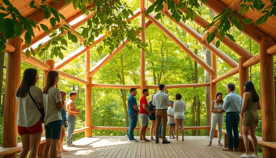 Open wooden structure reflecting Slow Architecture principles.