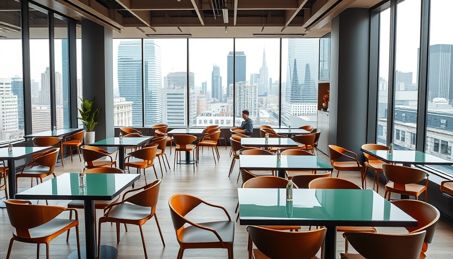 Modern cafe with green decor featuring Diletto Pastas