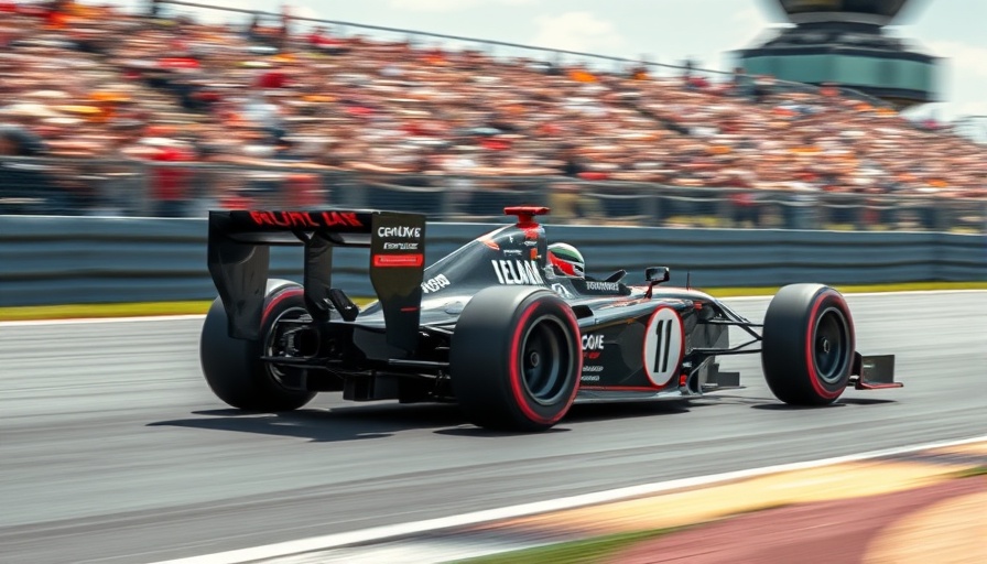 High-speed race car showcasing car grip levels on track.