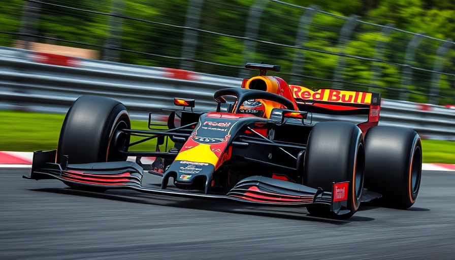 Red Bull racing car showcasing Tsunoda performance on track.