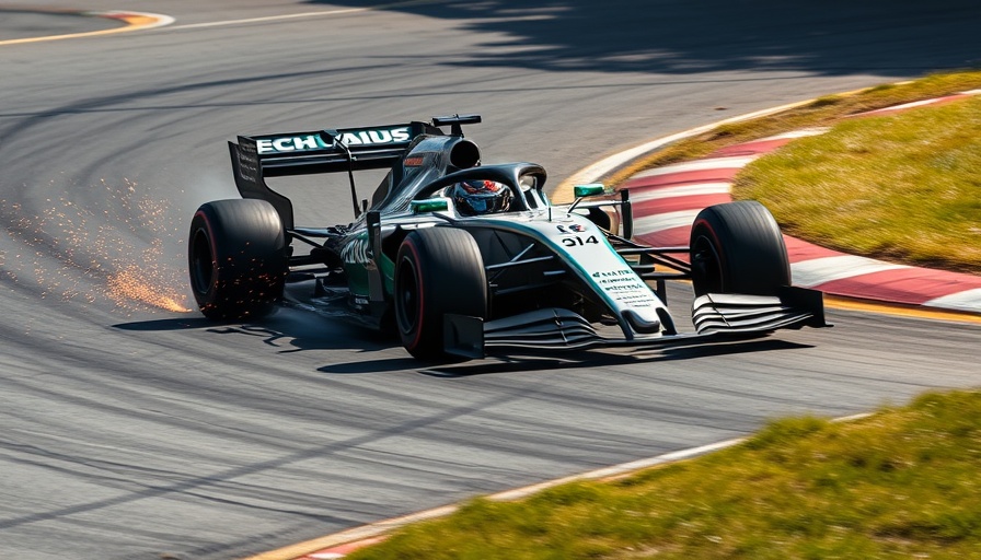 Testing car upgrades in Formula 1 as sparks fly on the racetrack.