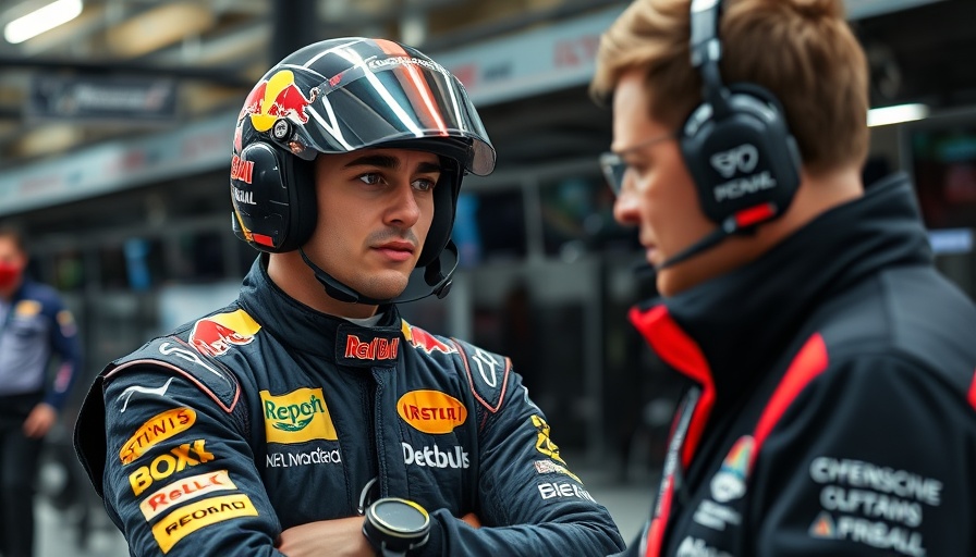 Max Verstappen Red Bull commitment during strategy discussion in pit lane.