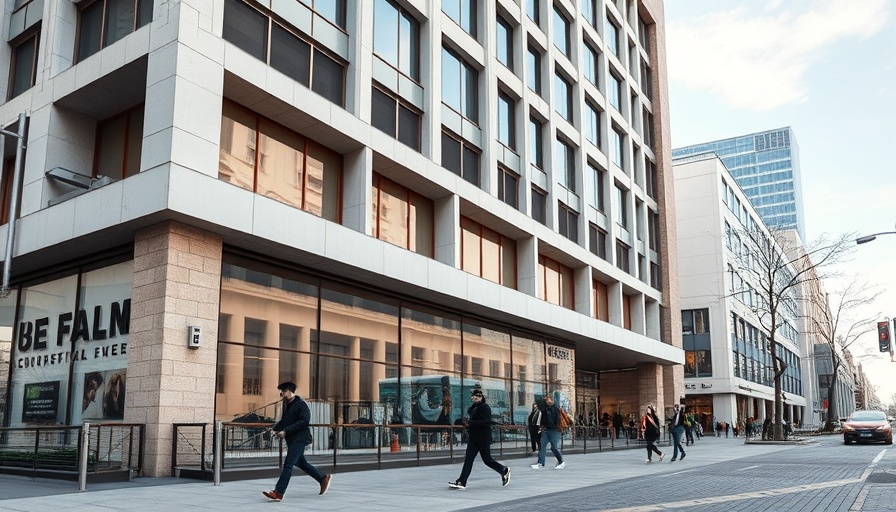 Modern LAPI Fase 2 SuperLimão building exterior with passerby on street.