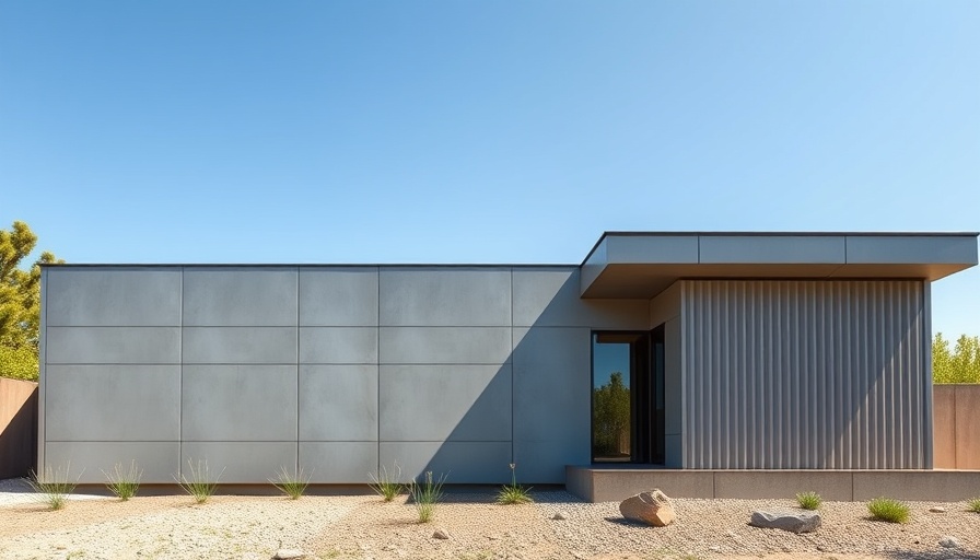 Minimalist steel house design with clean lines and modern facade.