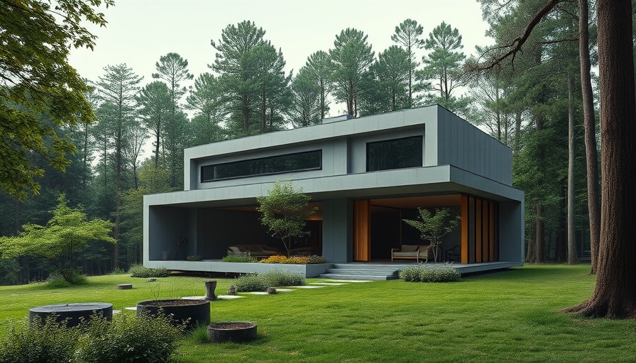 Modern South Bay House architecture amidst nature.