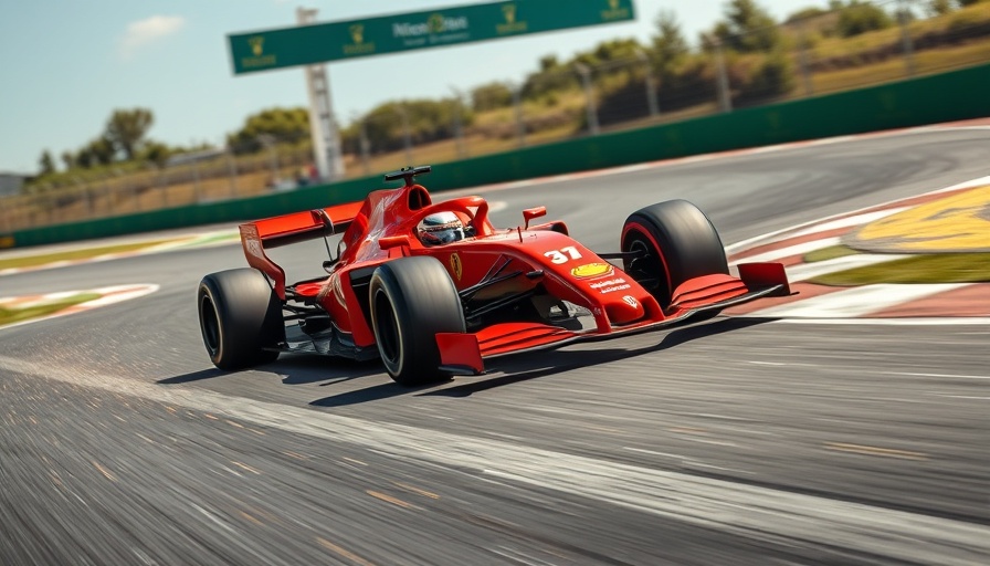Red Formula 1 car displaying aerodynamic performance at the Hungaroring.