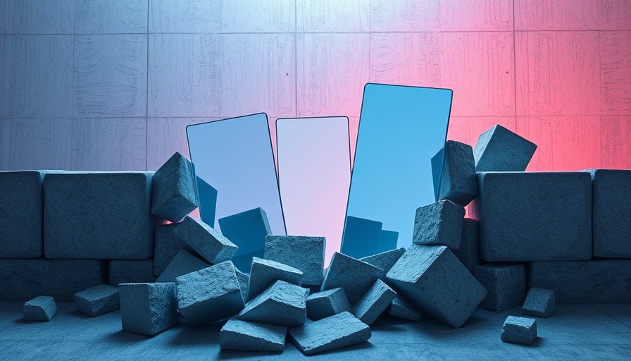 AI Innovation abstract design with glass and concrete