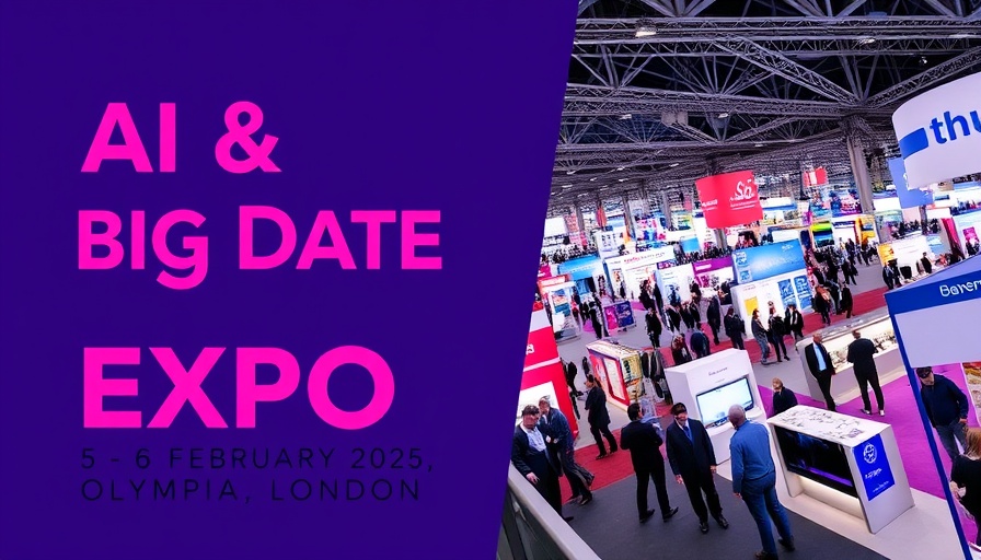AI asset management expo banner with event details and expo hall.