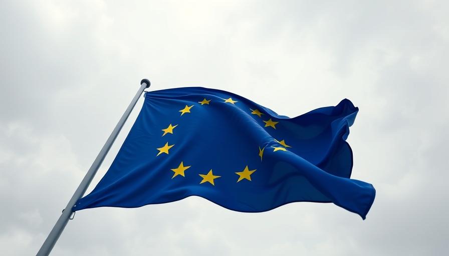 European Union flag against cloudy sky, OpenAI advancements