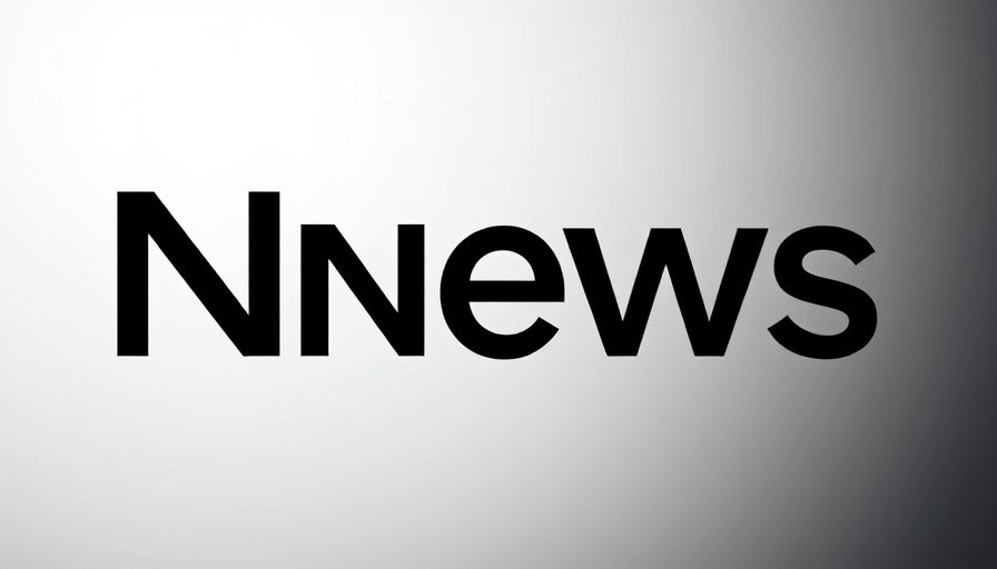 Bold black and blue news logo, minimalistic design.