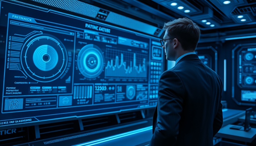 OpenText AI digital interface in a futuristic setting