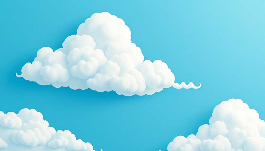 Stylized clouds on blue sky for Gemini chatbot memory