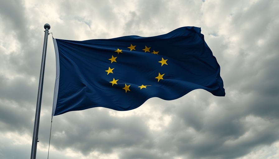 EU flag related to AI Regulations against cloudy sky