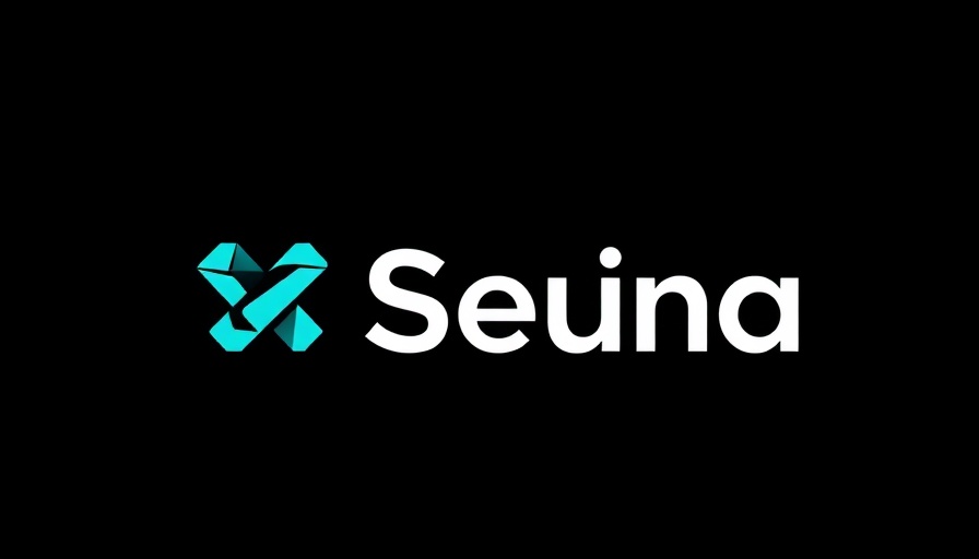 Modern logo for biometric identity with geometric shapes on black background.