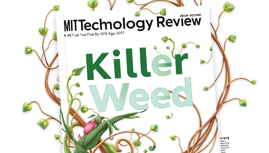 MIT Technology Review cover discussing climate responsibility and weeds.